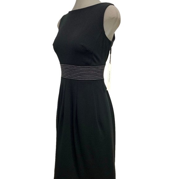 Calvin Klein Elegant Women's Fit & Flare Dress Black size 6 NWT - Picture 6 of 7